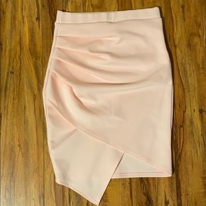 High waisted pink skirt